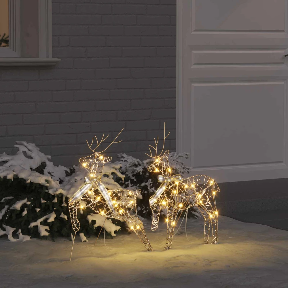 LED elniai 2 vnt. 40 LED Šilta balta 44 x 18 x 65,5 cm PET