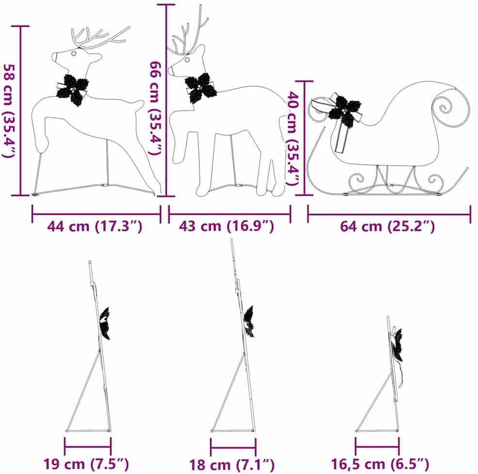 LED elniai 5 vnt. Balta 43 x 18 x 66 cm audinys