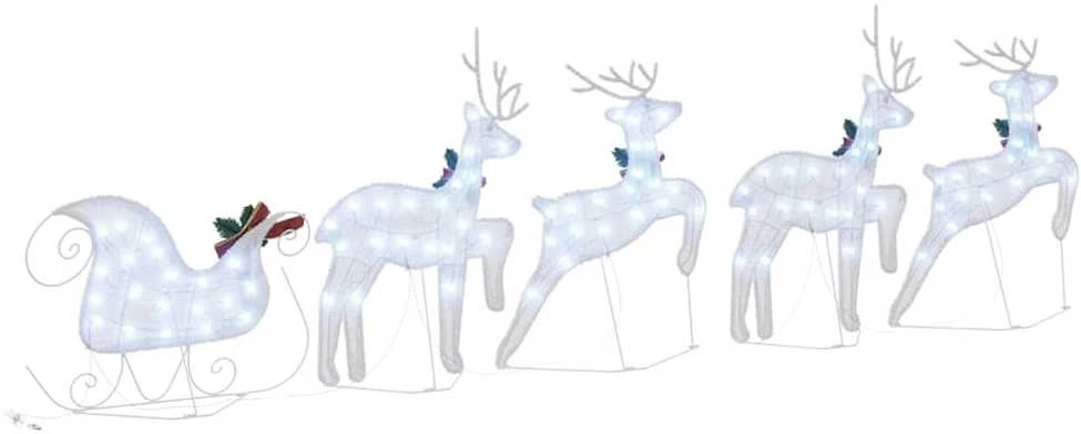 LED elniai 5 vnt. Sidabro 43 x 18 x 66 cm audinys