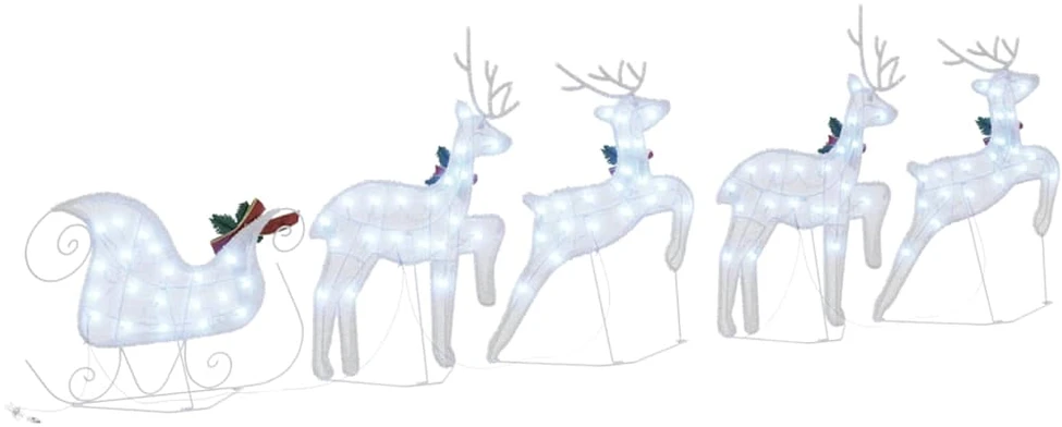 LED elniai 5 vnt. Sidabro 43 x 18 x 66 cm audinys