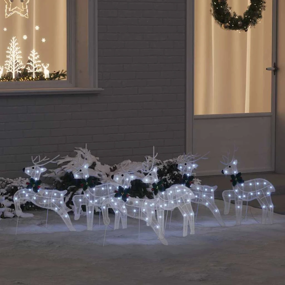 LED elniai 6 vnt. Balta 45 x 19 x 65 cm audinys