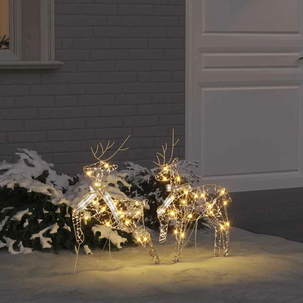 LED elniai 2 vnt. 40 LED Šilta balta 44 x 18 x 65,5 cm PET