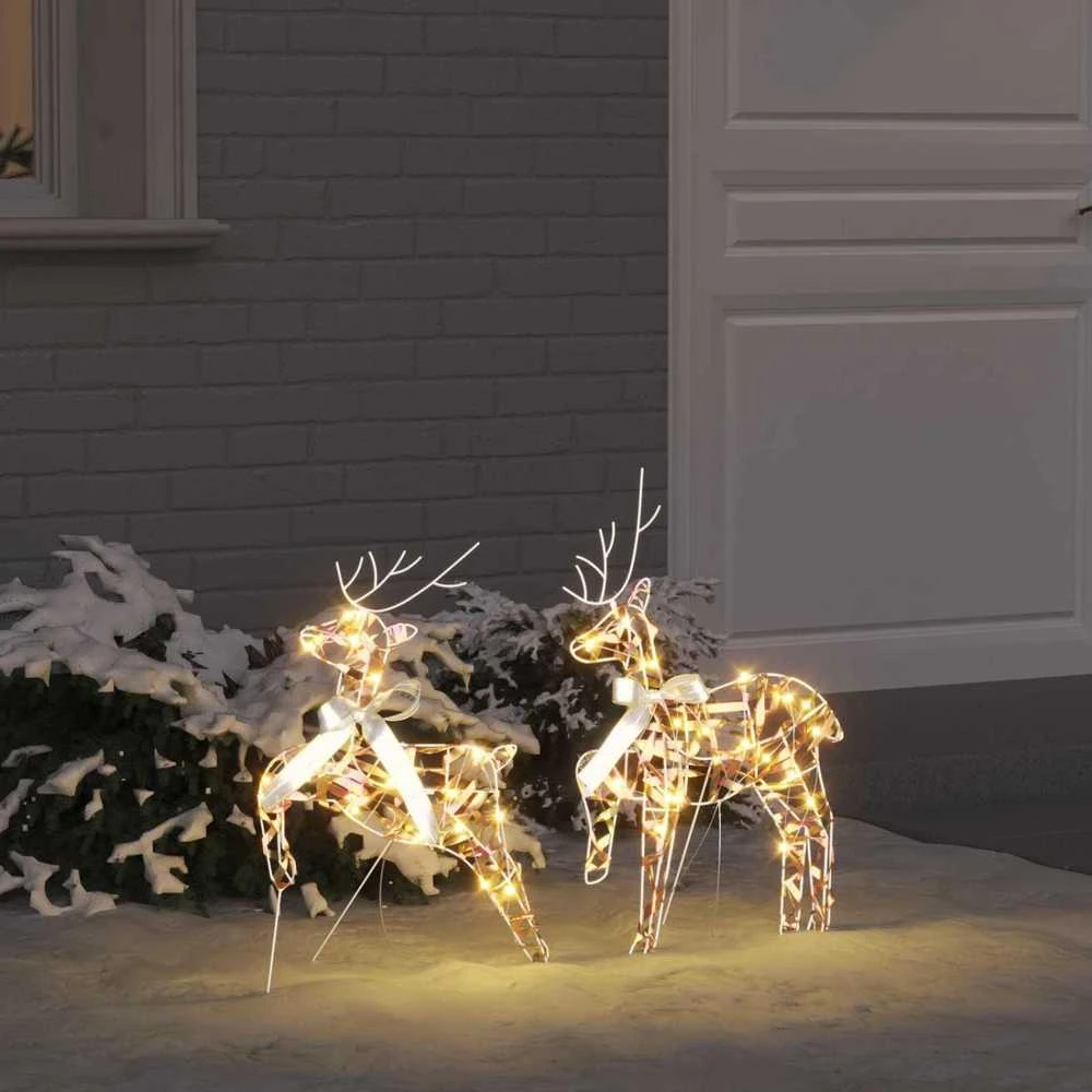 LED elniai 2 vnt. 40 LED Šilta balta 44 x 18 x 65,5 cm PET