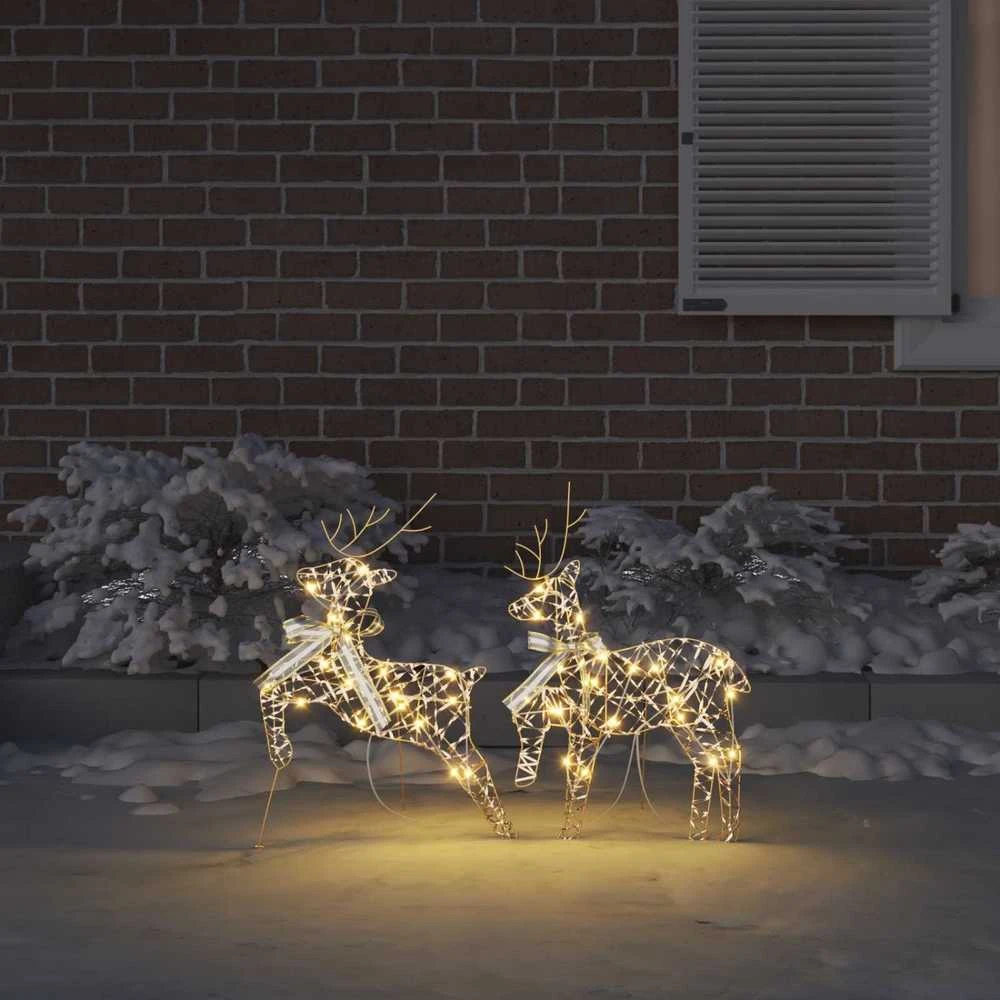 LED elniai 2 vnt. 40 LED Šilta balta 44 x 18 x 65,5 cm PET