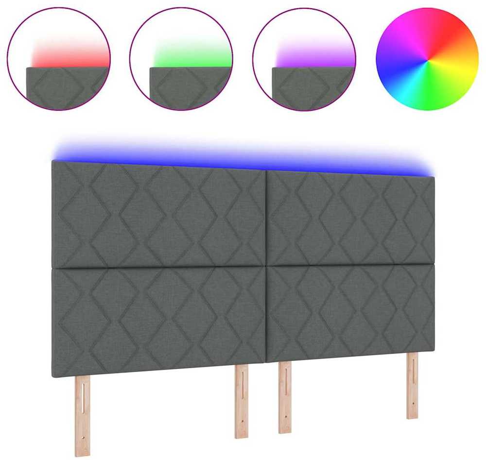 LED galvūgalis Pilka 180 cm audinys