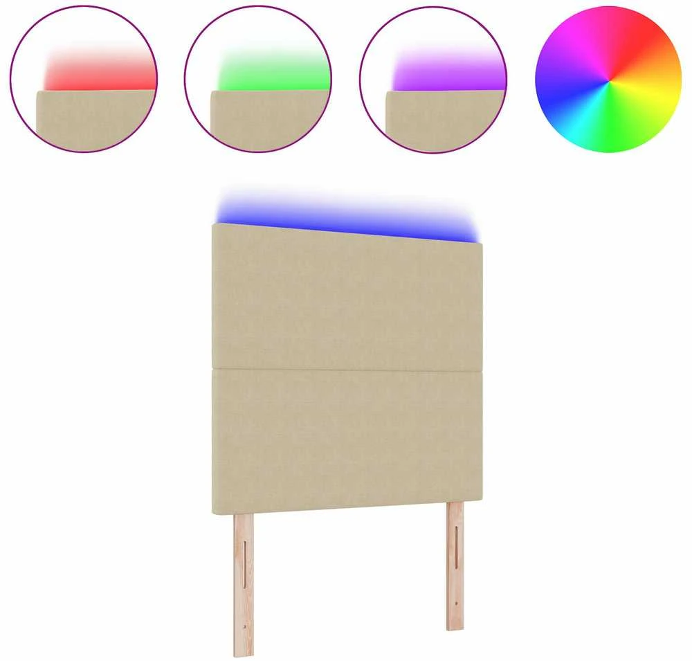 LED galvūgalis Pilkai žalia 100 cm Kordūrinis audinys