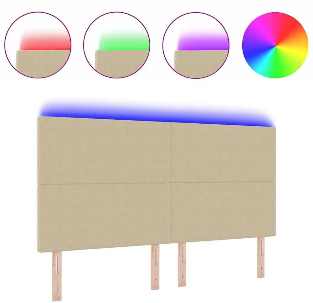 LED galvūgalis Pilkai žalia 180 cm Kordūrinis audinys