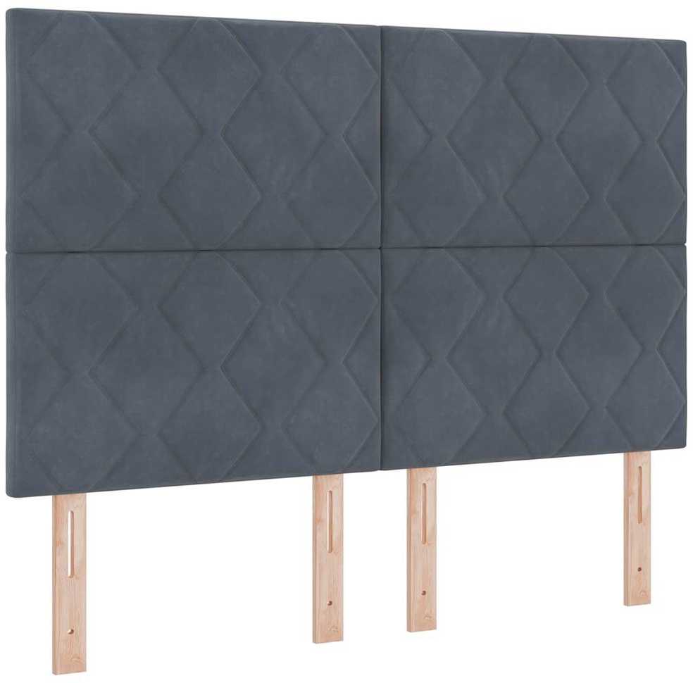 LED galvūgalis Tamsiai pilka 144 cm Aksomas