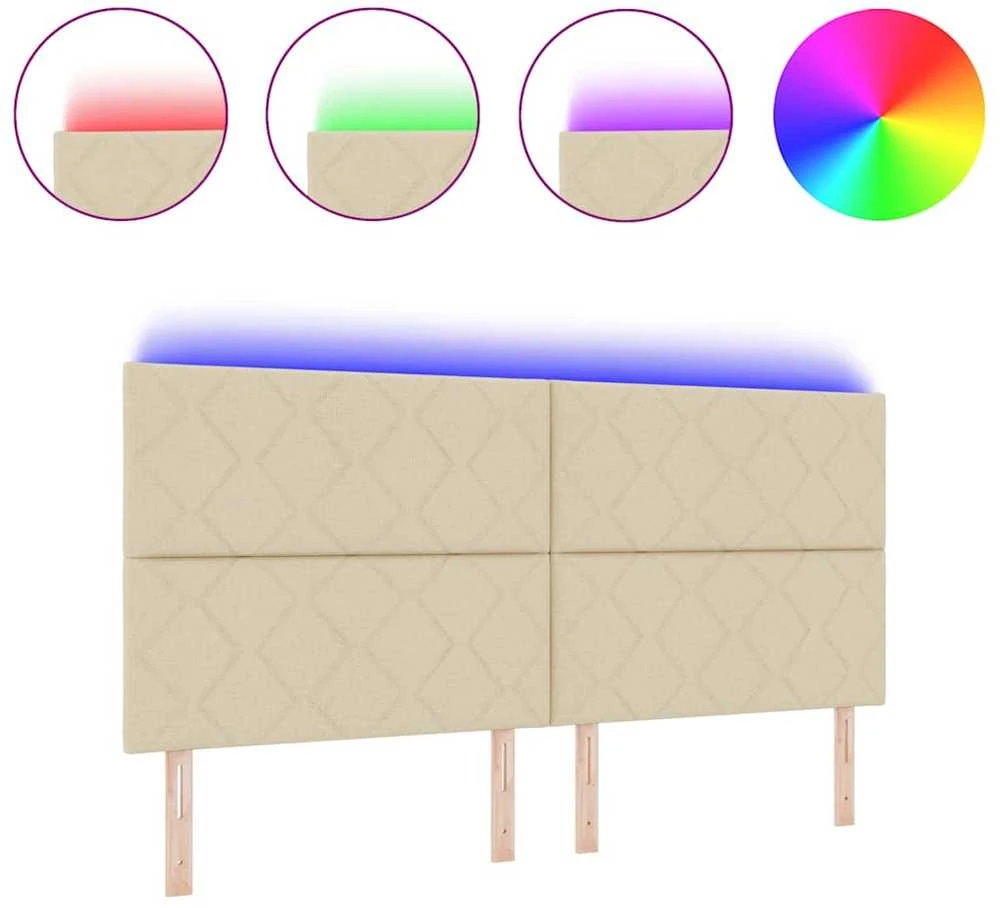 LED galvūgalis Kreminė audinys