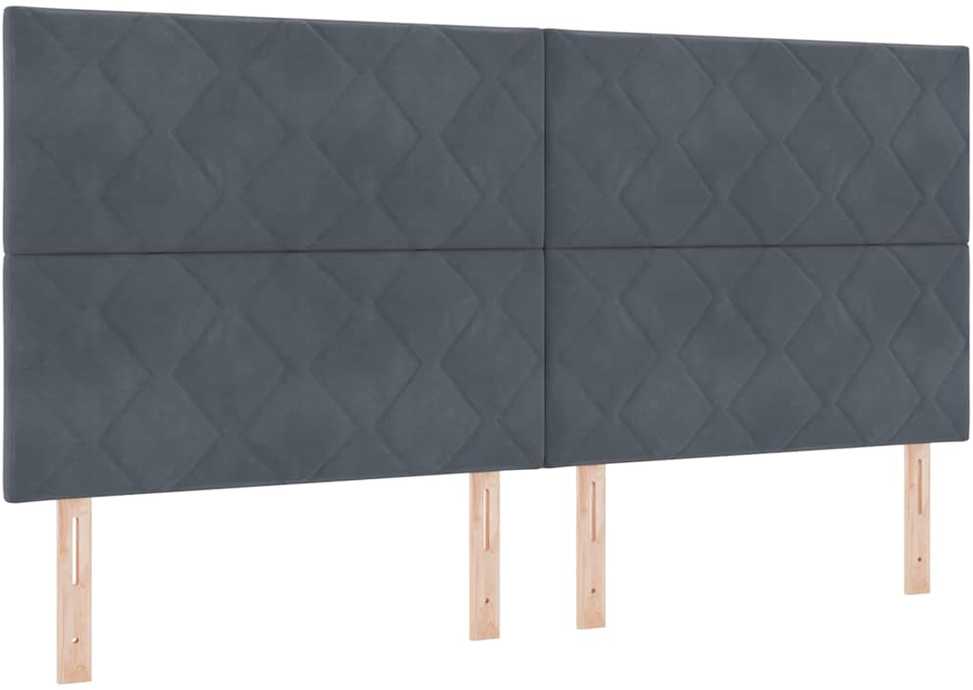 LED galvūgalis Tamsiai pilka 200 cm Aksomas