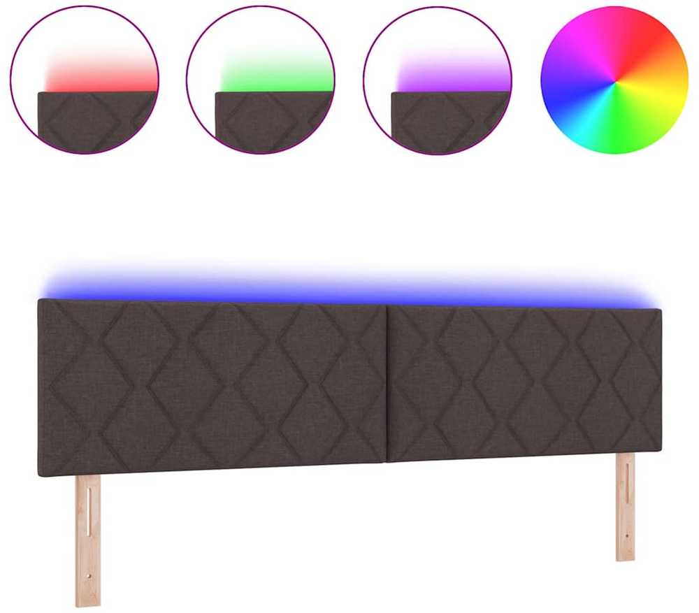 LED galvūgalis Ruda 180 cm audinys