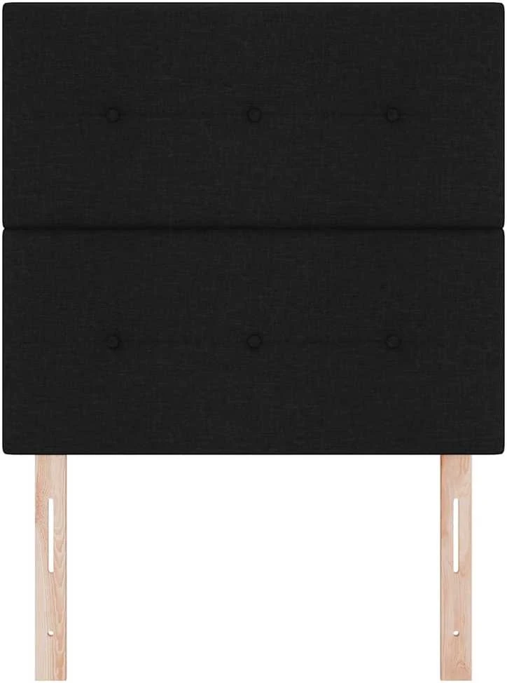 LED galvūgalis su LED juostelėmis Juodas 90 cm audinys
