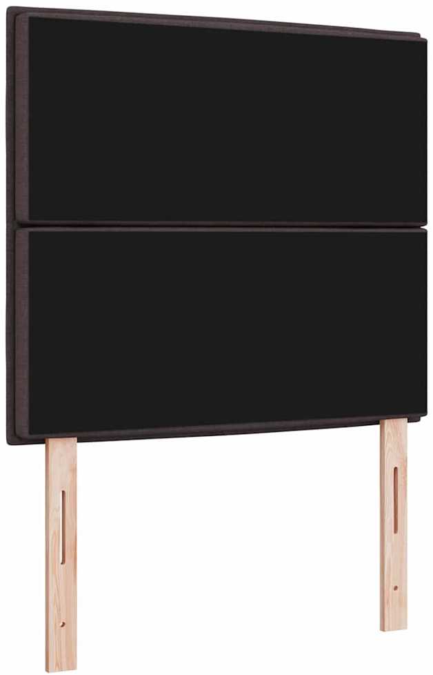 LED galvūgalis su LED juostelėmis Tamsiai rudas 90 cm audinys