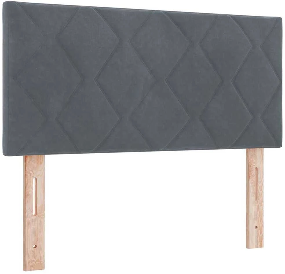 LED galvūgalis Tamsiai pilka 100 cm Aksomas