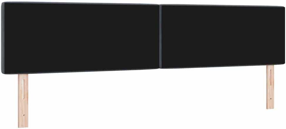 LED galvūgalis su LED juostelėmis Tamsiai pilka 200 cm Aksomas