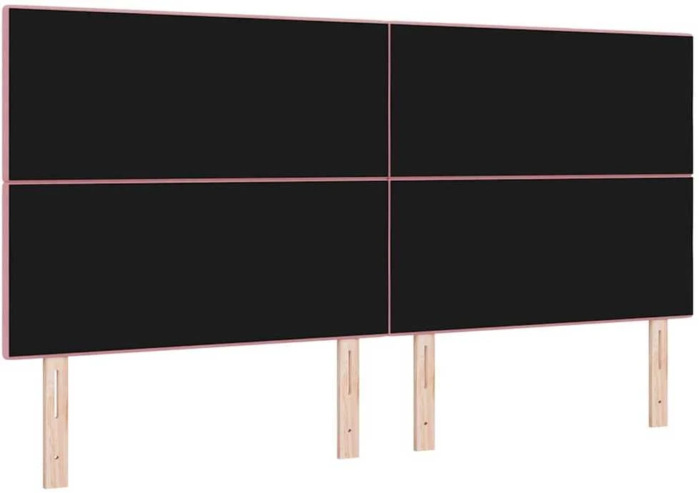 LED galvūgalis su LED juostelėmis Rožinė 200 cm Aksomas