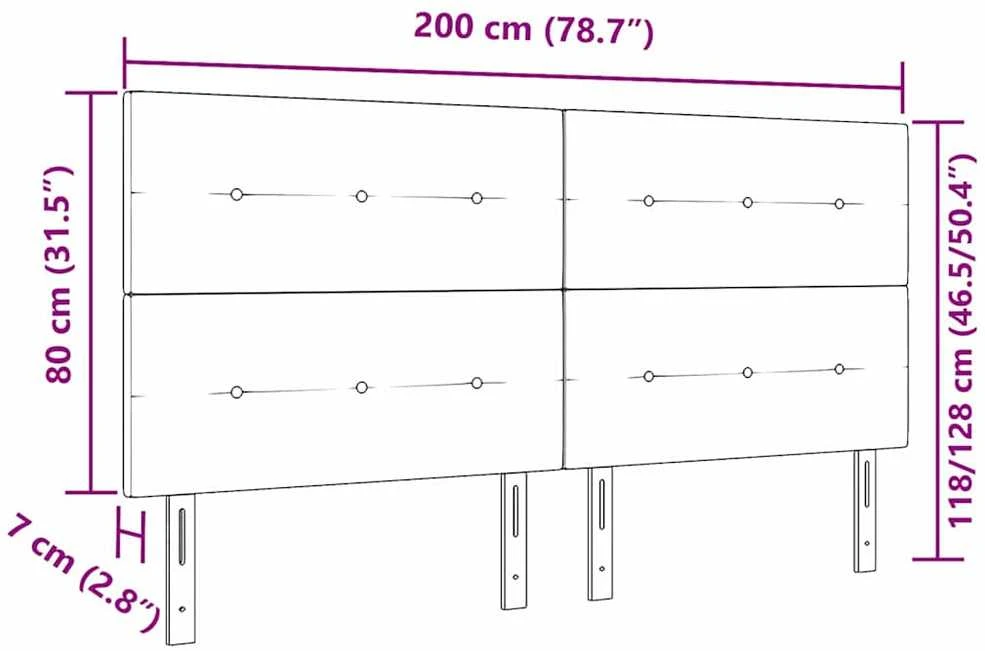 LED galvūgalis su LED juostelėmis Rožinė 200 cm Aksomas