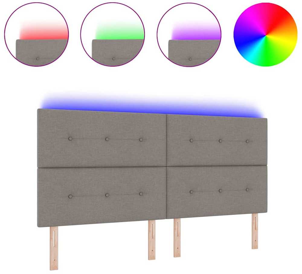 LED galvūgalis Taupe audinys