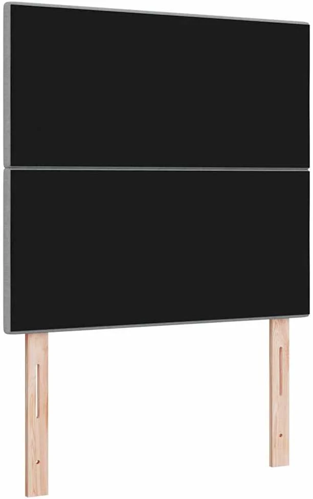 LED galvūgalis su LED juostelėmis Šviesiai pilka 80 cm audinys