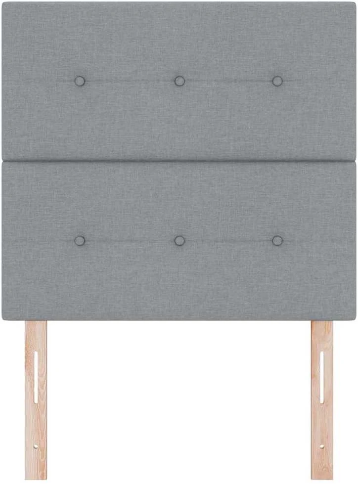 LED galvūgalis su LED juostelėmis Šviesiai pilka 80 cm audinys