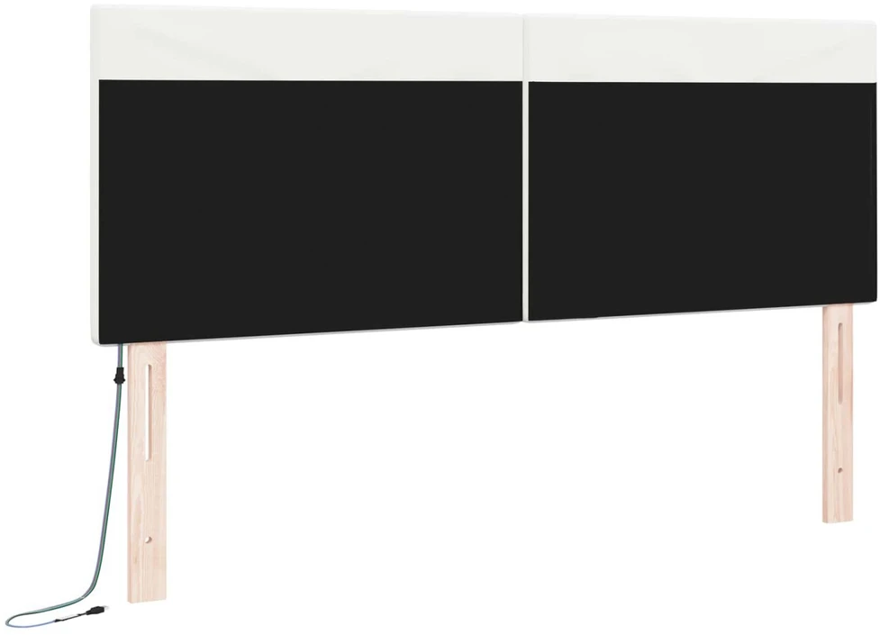 LED galvūgalis Balta 144 cm Dirbtinė oda
