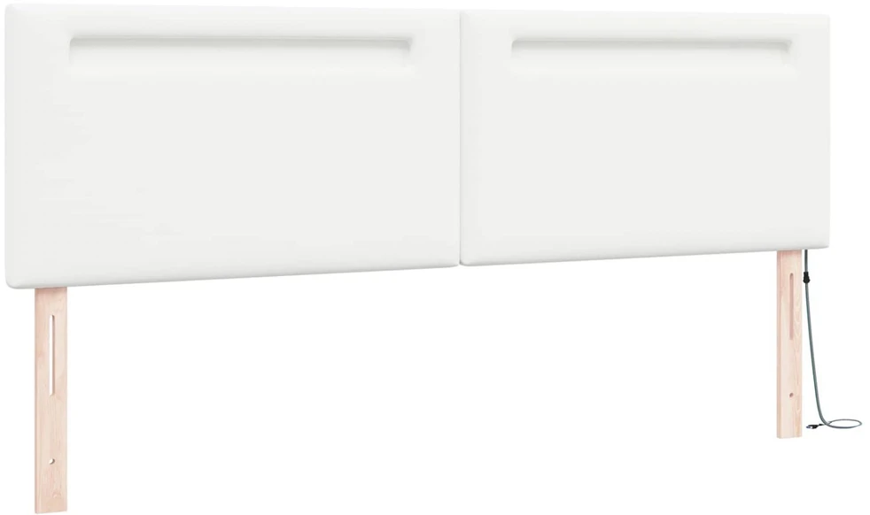 LED galvūgalis Balta 180 cm Dirbtinė oda