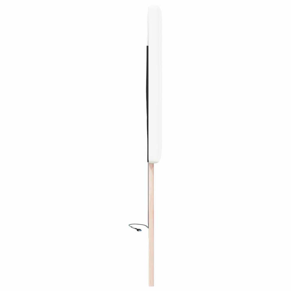 LED galvūgalis Balta 90 cm Dirbtinė oda