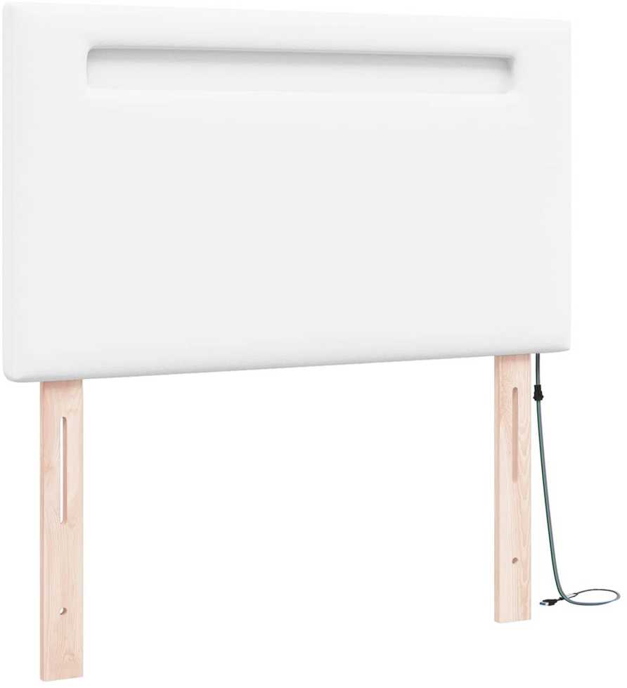 LED galvūgalis Balta 90 cm Dirbtinė oda