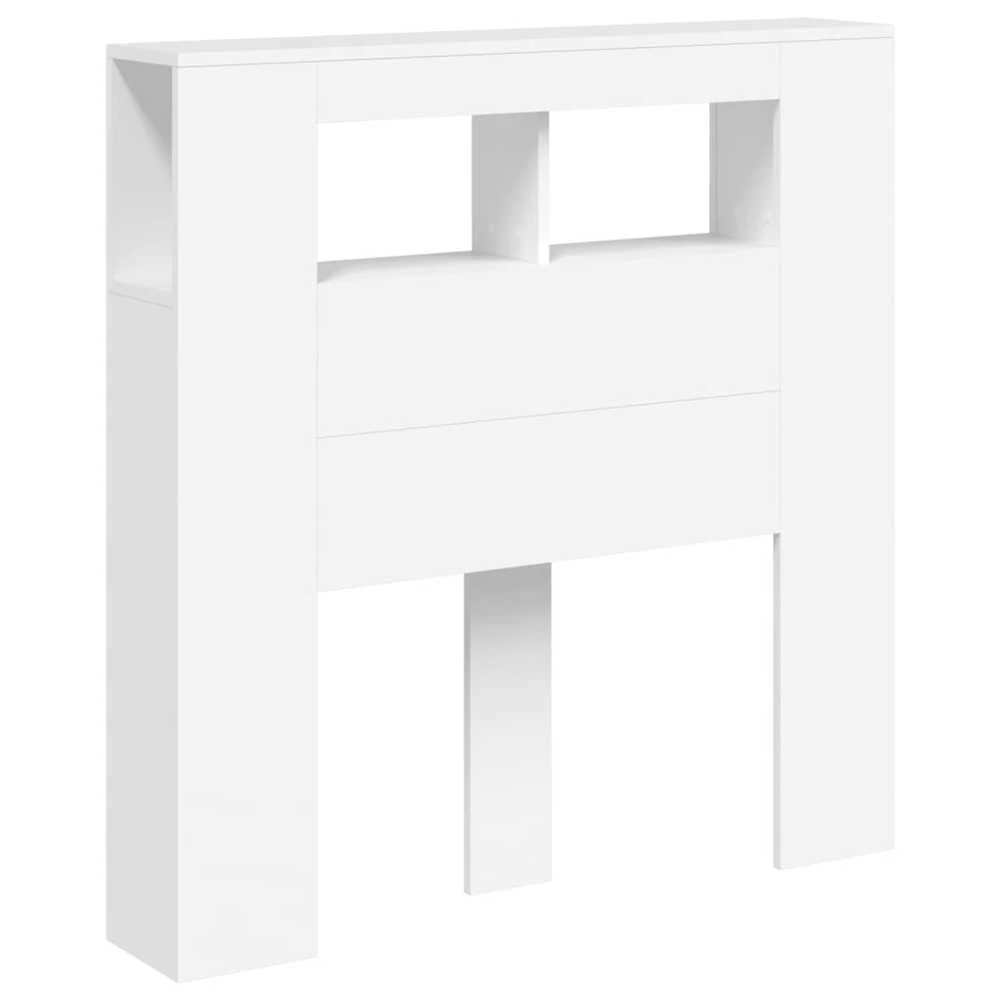 LED galvūgalis, baltas, 100x18,5x103,5cm, apdirbta mediena