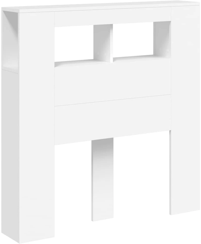 LED galvūgalis, baltas, 100x18,5x103,5cm, apdirbta mediena