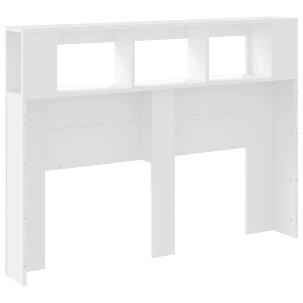 LED galvūgalis, baltas, 140x18,5x103,5cm, apdirbta mediena