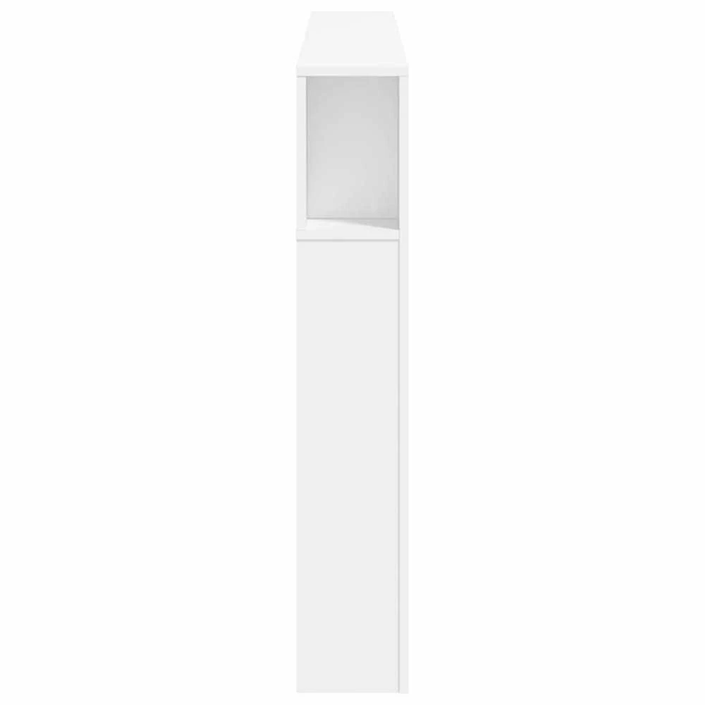 LED galvūgalis, baltas, 160x18,5x103,5cm, apdirbta mediena
