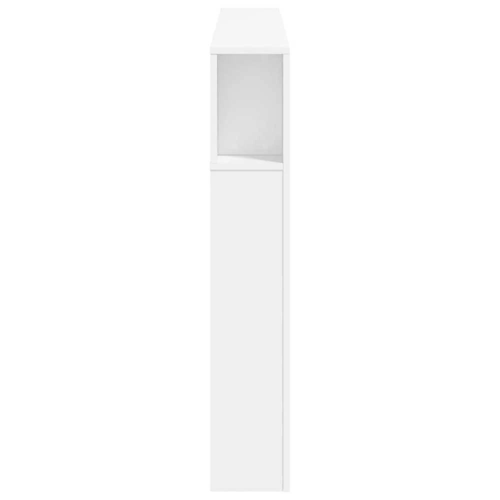 LED galvūgalis, baltas, 160x18,5x103,5cm, apdirbta mediena