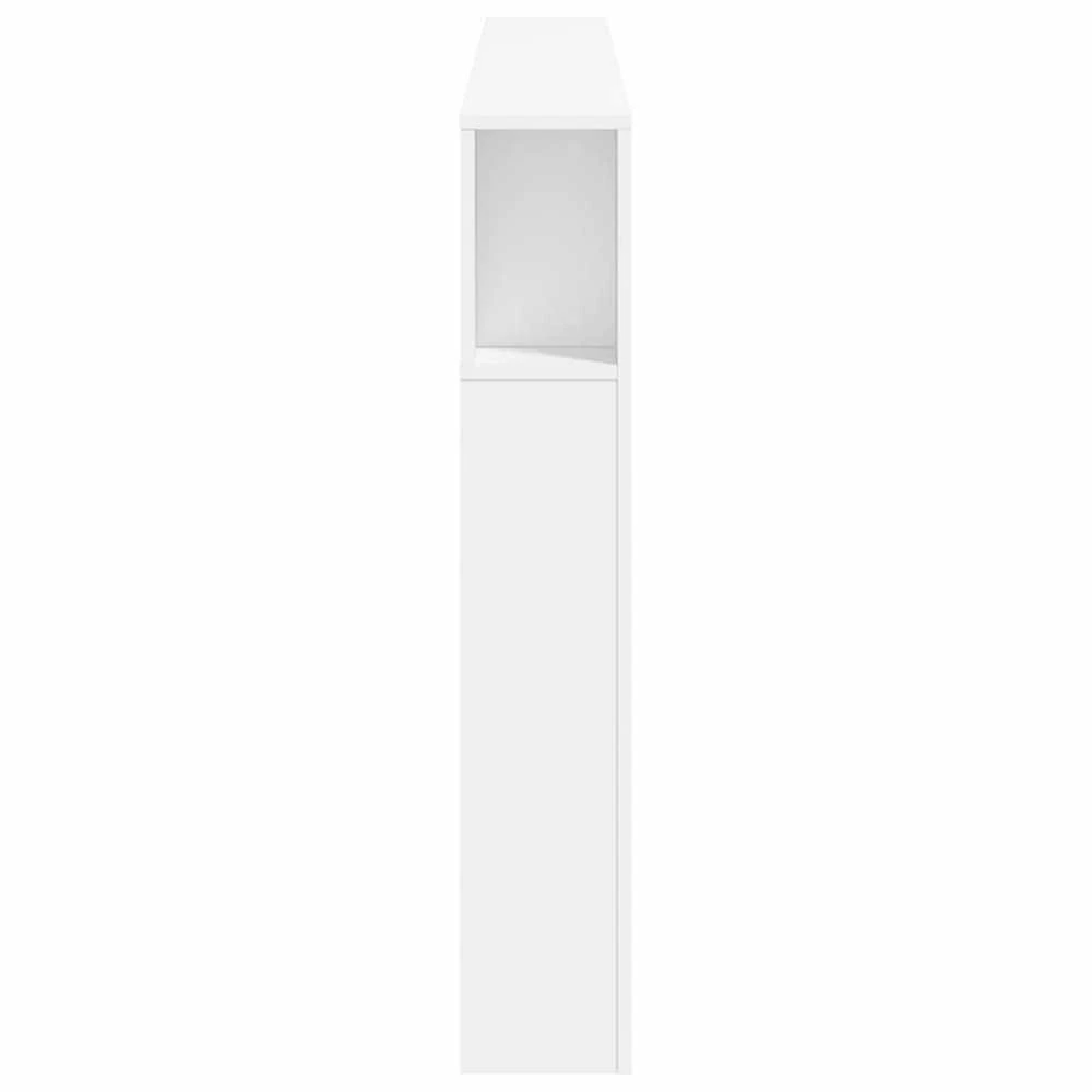 LED galvūgalis, baltas, 180x18,5x103,5cm, apdirbta mediena