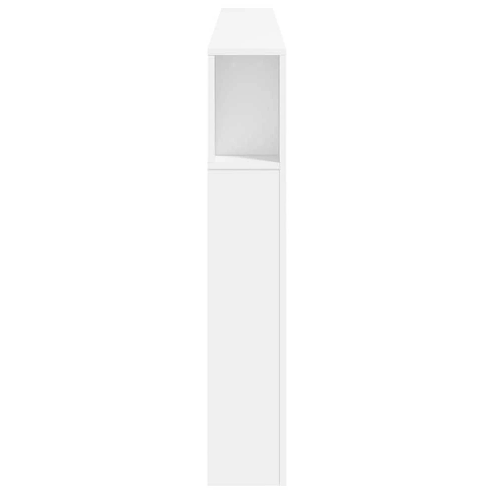LED galvūgalis, baltas, 220x18,5x103,5cm, apdirbta mediena