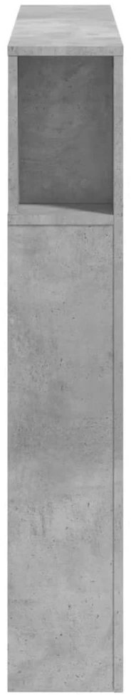 LED galvūgalis, betono, 120x18,5x103,5cm, apdirbta mediena