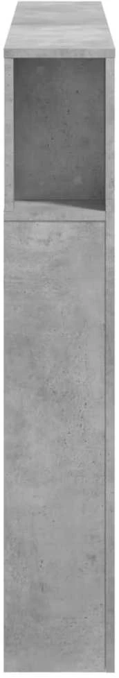 LED galvūgalis, betono, 140x18,5x103,5cm, apdirbta mediena