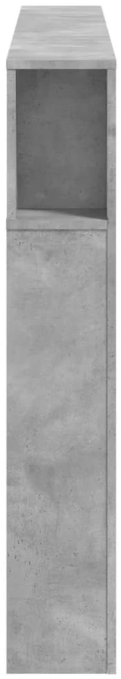 LED galvūgalis, betono, 160x18,5x103,5cm, apdirbta mediena