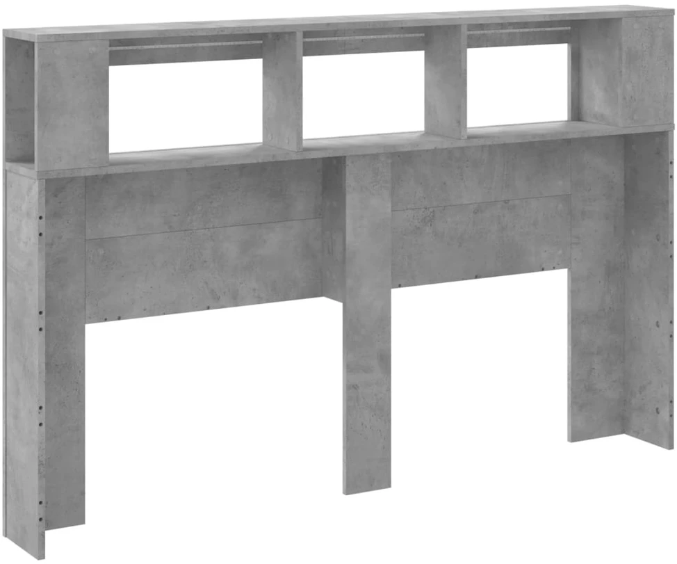LED galvūgalis, betono, 160x18,5x103,5cm, apdirbta mediena