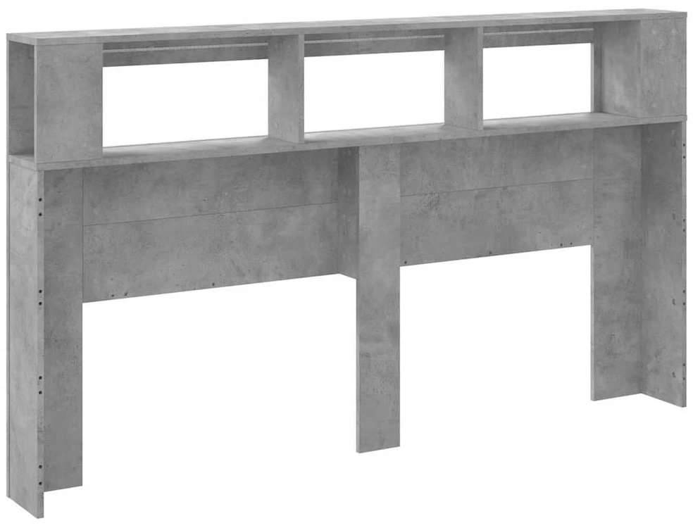 LED galvūgalis, betono, 180x18,5x103,5cm, apdirbta mediena