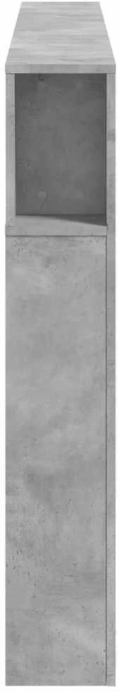 LED galvūgalis, betono, 180x18,5x103,5cm, apdirbta mediena