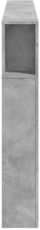 LED galvūgalis, betono, 180x18,5x103,5cm, apdirbta mediena