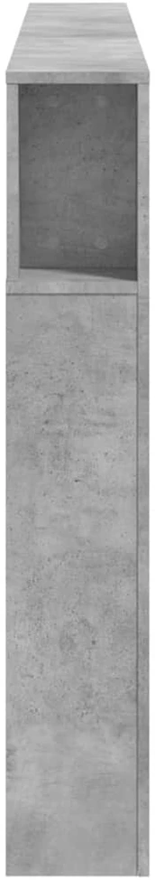 LED galvūgalis, betono, 200x18,5x103,5cm, apdirbta mediena