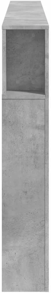 LED galvūgalis, betono, 220x18,5x103,5cm, apdirbta mediena