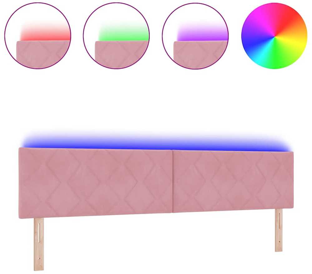 LED galvūgalis Rožinė 200 cm Aksomas