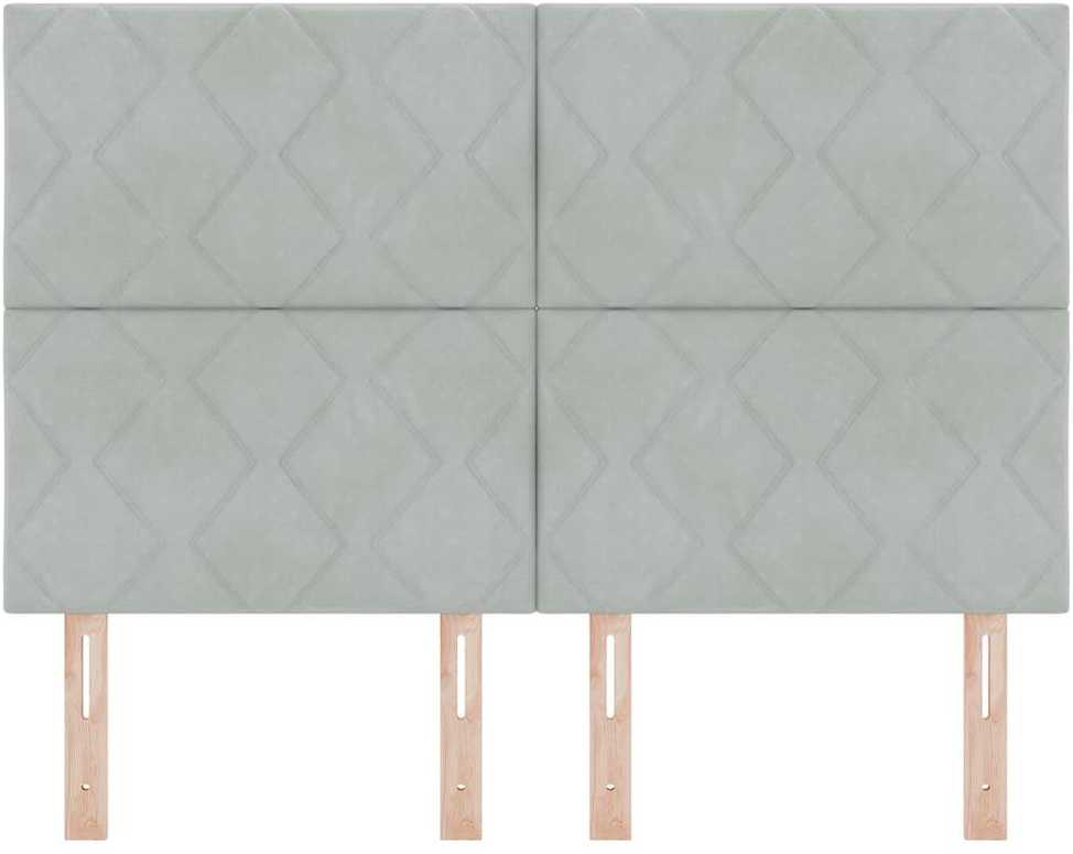 LED galvūgalis Šviesiai pilka 160 cm Aksomas