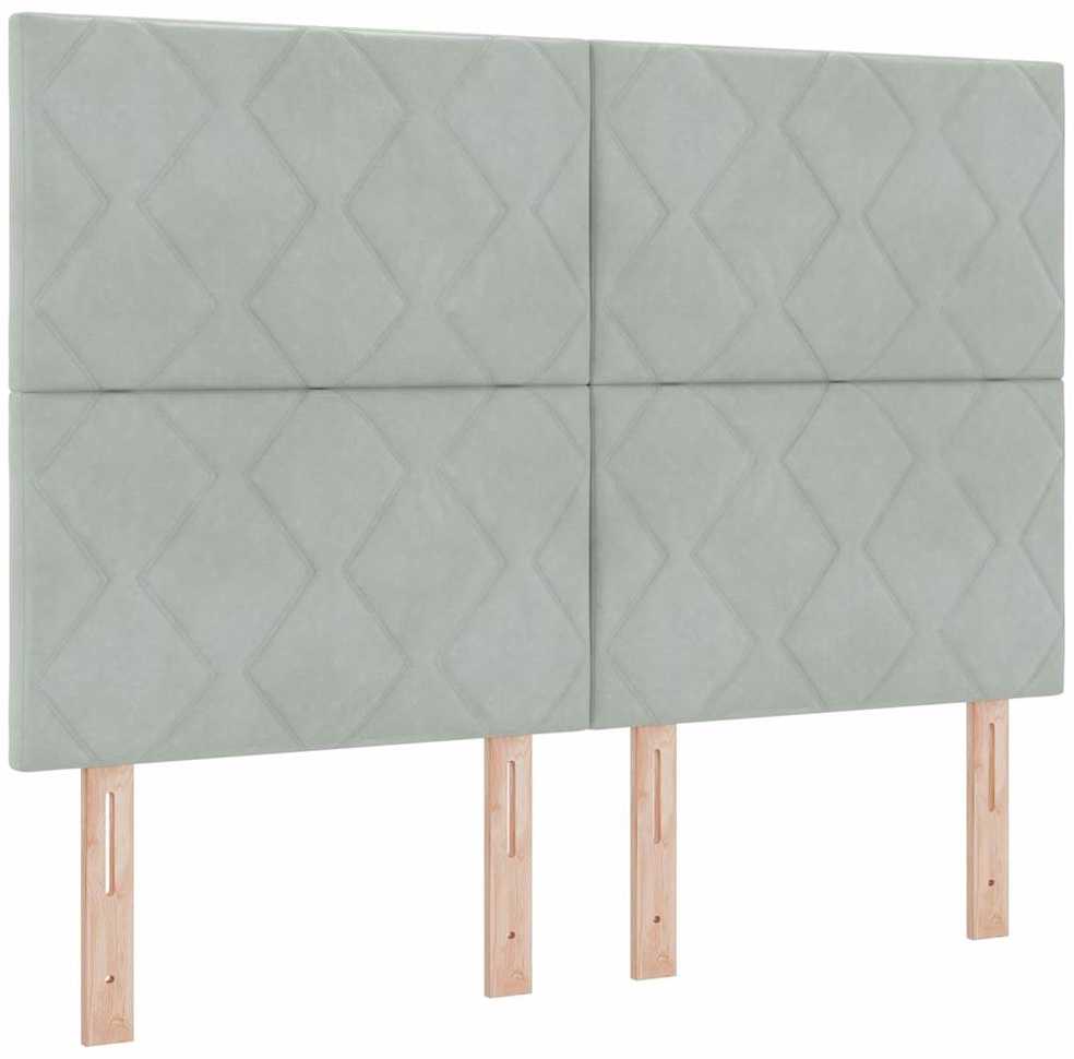 LED galvūgalis Šviesiai pilka 160 cm Aksomas
