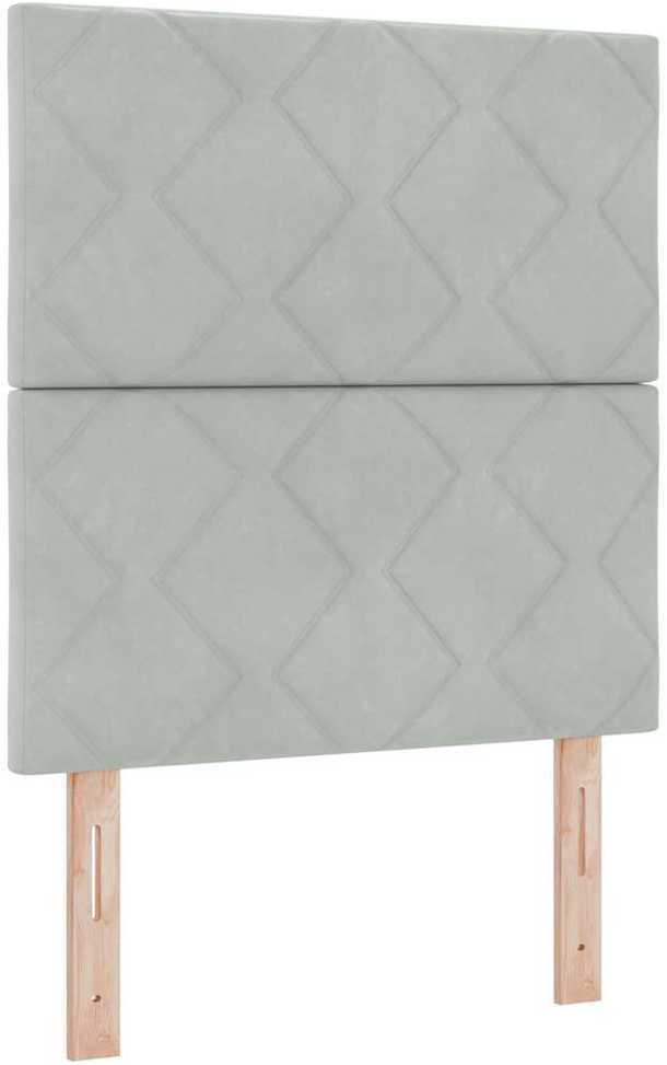 LED galvūgalis Šviesiai pilka 80 cm Aksomas