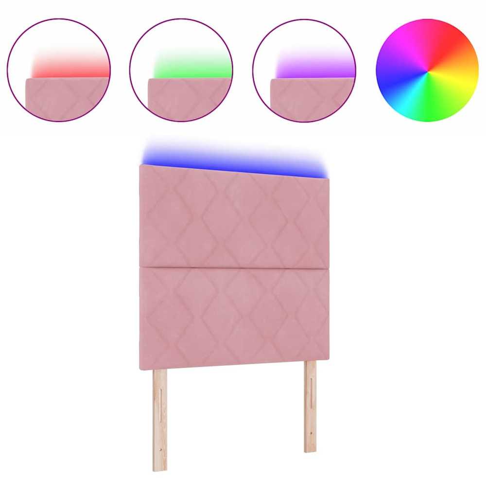 LED galvūgalis Rožinė 100 cm Aksomas