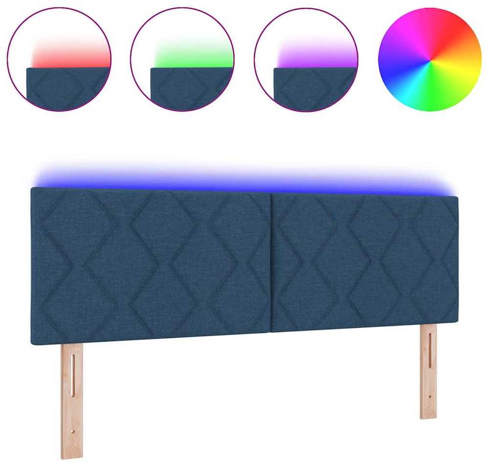 LED galvūgalis Mėlyna 160 cm audinys